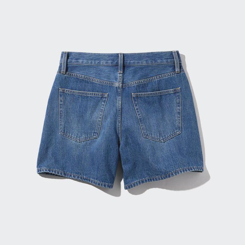 Uniqlo High Risegy Denim Women Shorts Blue  US |  JPIB-13842