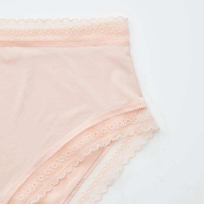 Uniqlo High Waisted Knickers Women Underwear Pink  US |  YNQO-78426