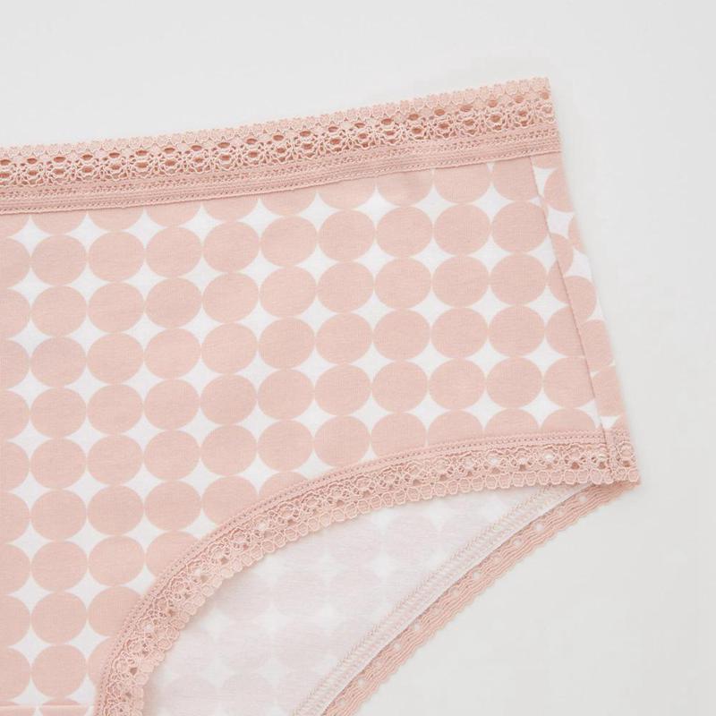 Uniqlo Hiphugger (Dot) Women Briefs Pink  US |  EIRV-69801