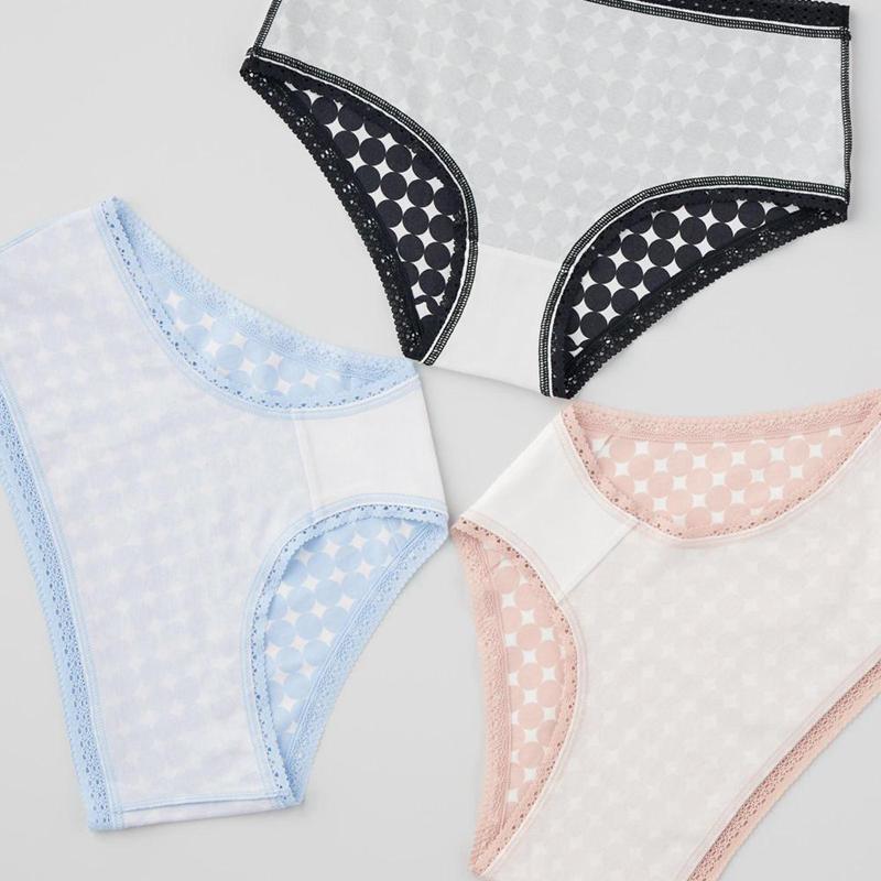 Uniqlo Hiphugger (Dot) Women Briefs Pink  US |  EIRV-69801