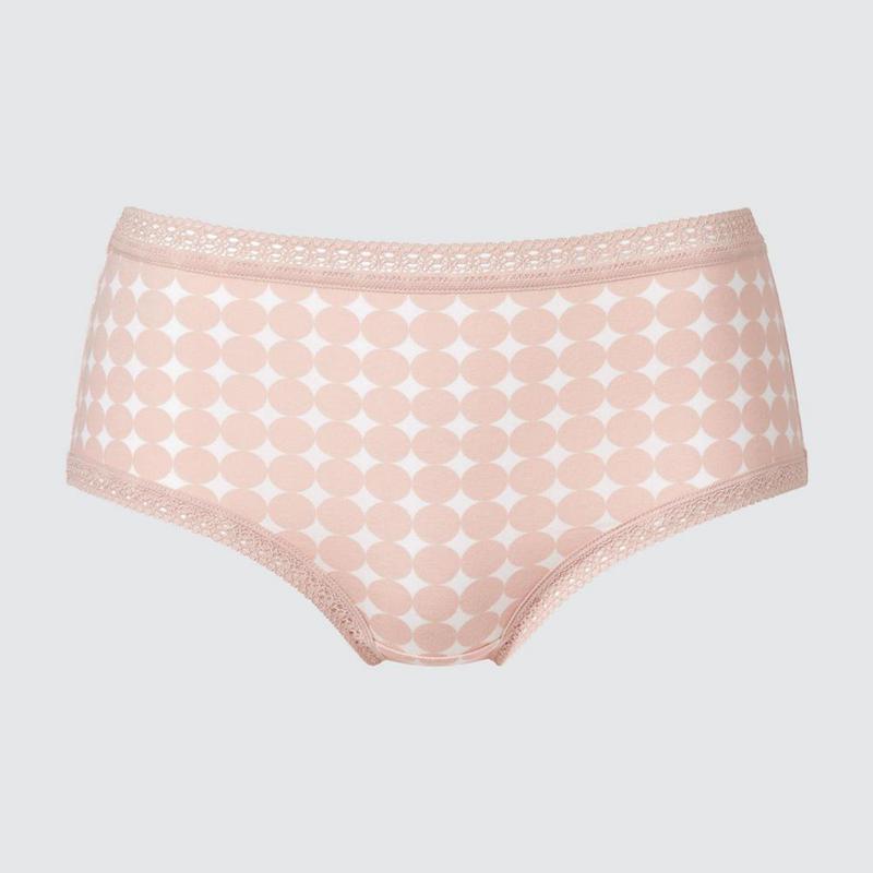 Uniqlo Hiphugger (Dot) Women Briefs Pink  US |  EIRV-69801