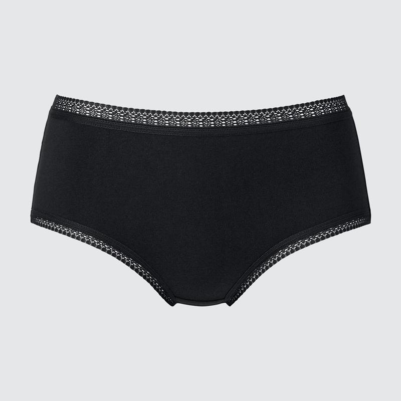 Uniqlo Hiphugger (Lace) Women Briefs Black  US |  ELXJ-69721