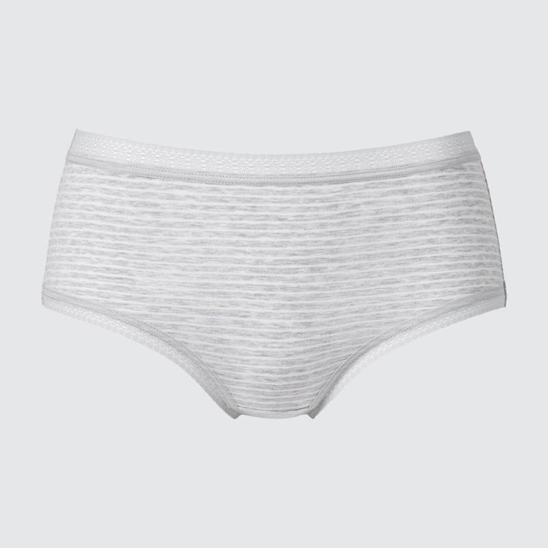 Uniqlo Hiphugger (Stripe) Women Briefs Grey  US |  IEUS-89062