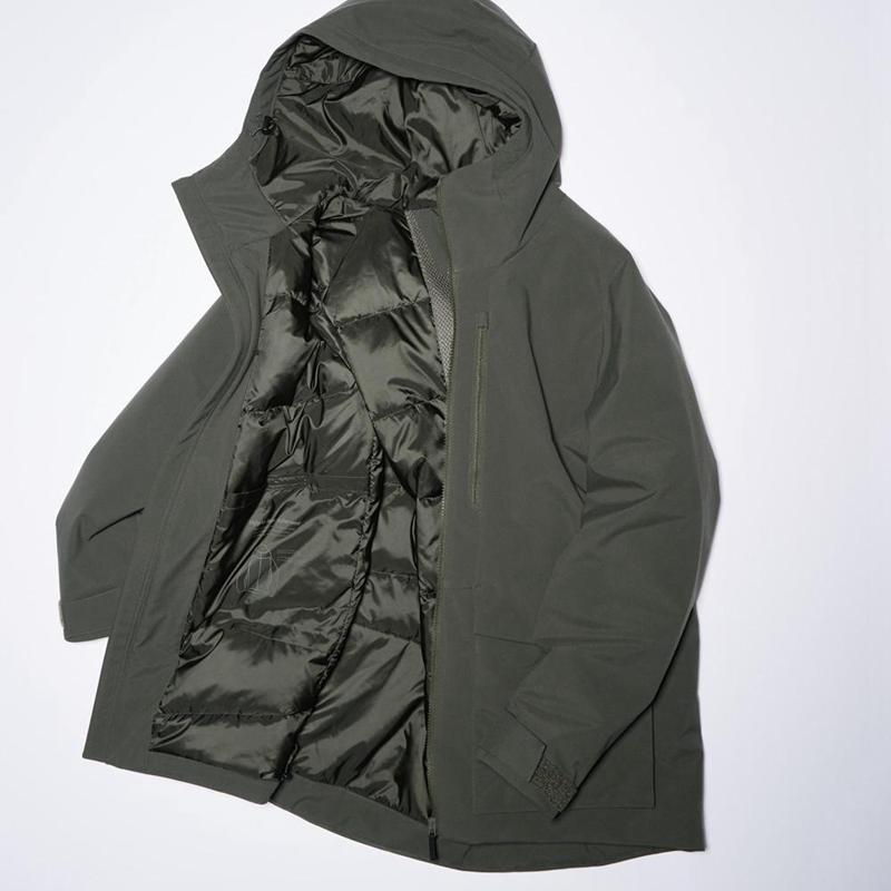 Uniqlo Hybrid Down (3D Cut) Men Parka Black  US |  ZFBN-73849