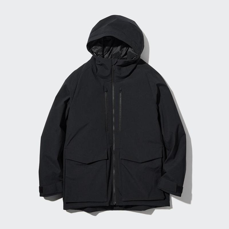 Uniqlo Hybrid Down (3D Cut) Men Parka Black  US |  ZFBN-73849