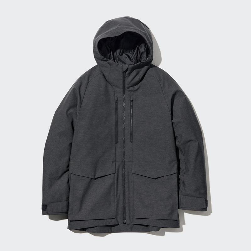 Uniqlo Hybrid Down (3D Cut) Men Parka Dark Grey  US |  MCQO-31647