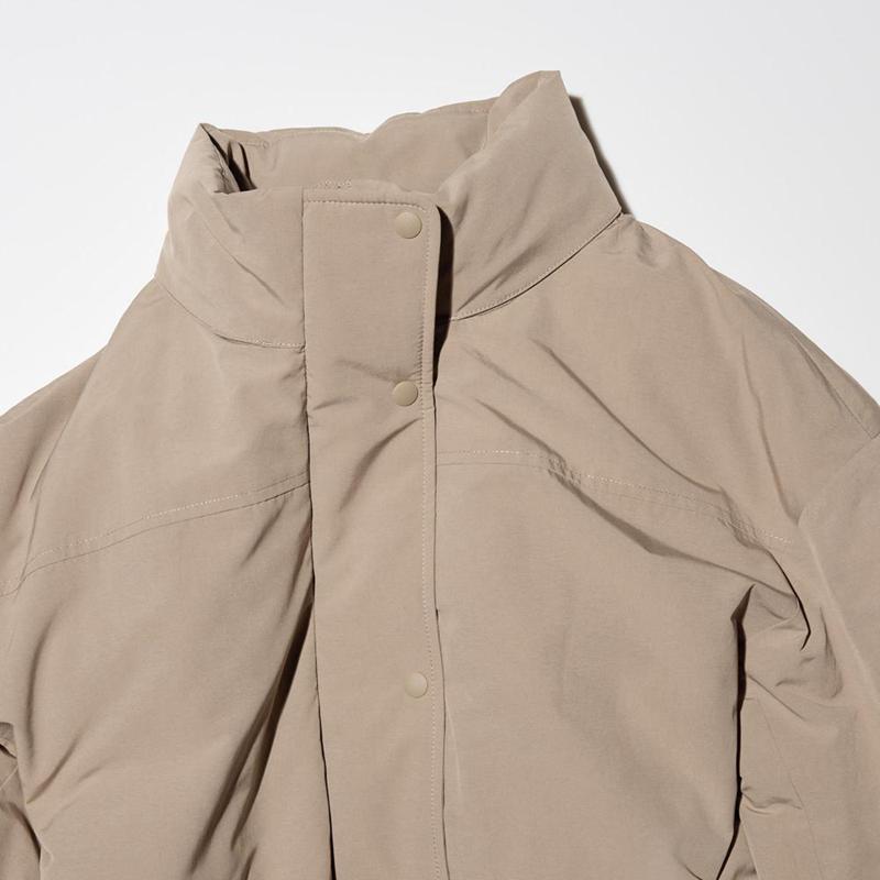 Uniqlo Hybrid Down Women Coats Beige  US |  BMKZ-80169