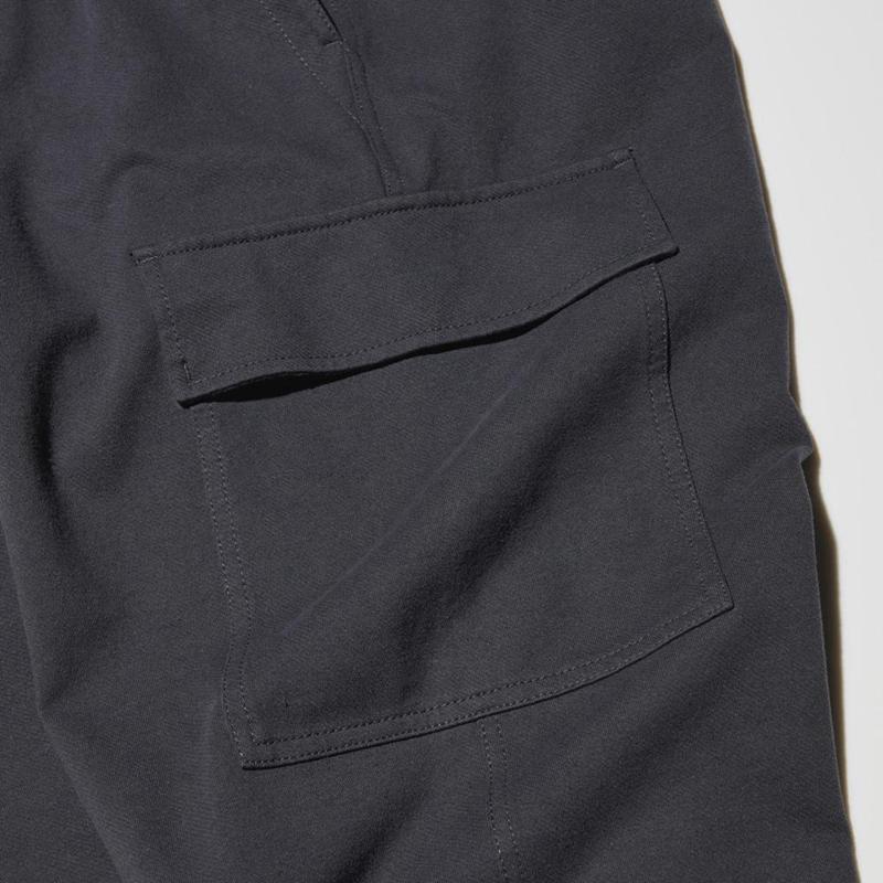 Uniqlo Jersey Easy Cargo Men Trousers Black  US |  XZTS-39207