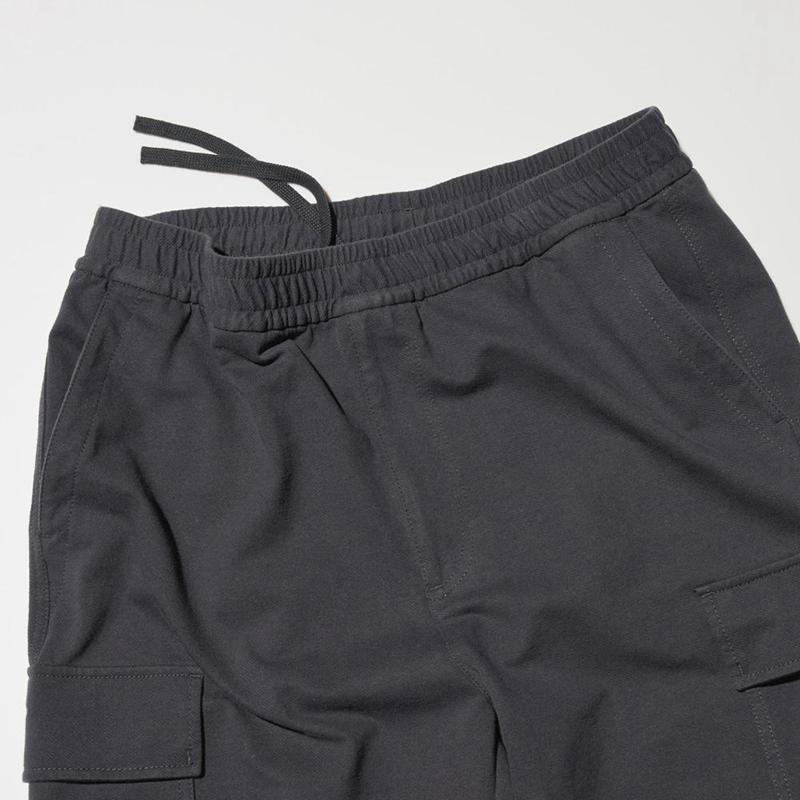 Uniqlo Jersey Easy Cargo Men Trousers Black  US |  XZTS-39207