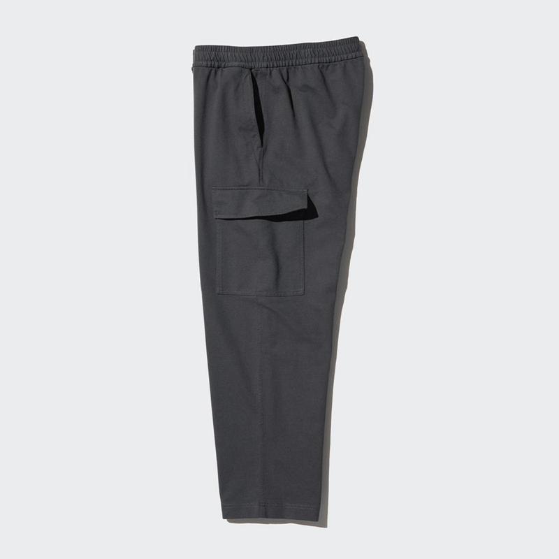 Uniqlo Jersey Easy Cargo Men Trousers Black  US |  XZTS-39207