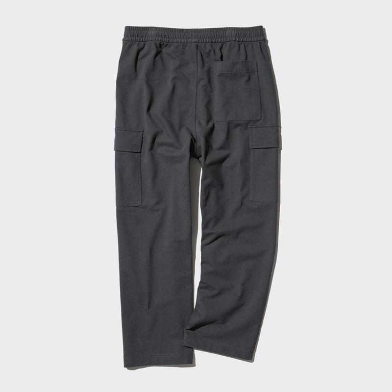 Uniqlo Jersey Easy Cargo Men Trousers Black  US |  XZTS-39207