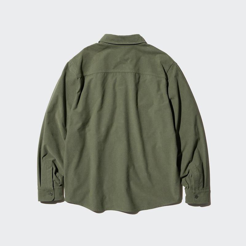 Uniqlo Jersey Men Overshirts Olive  US |  IPAU-16805