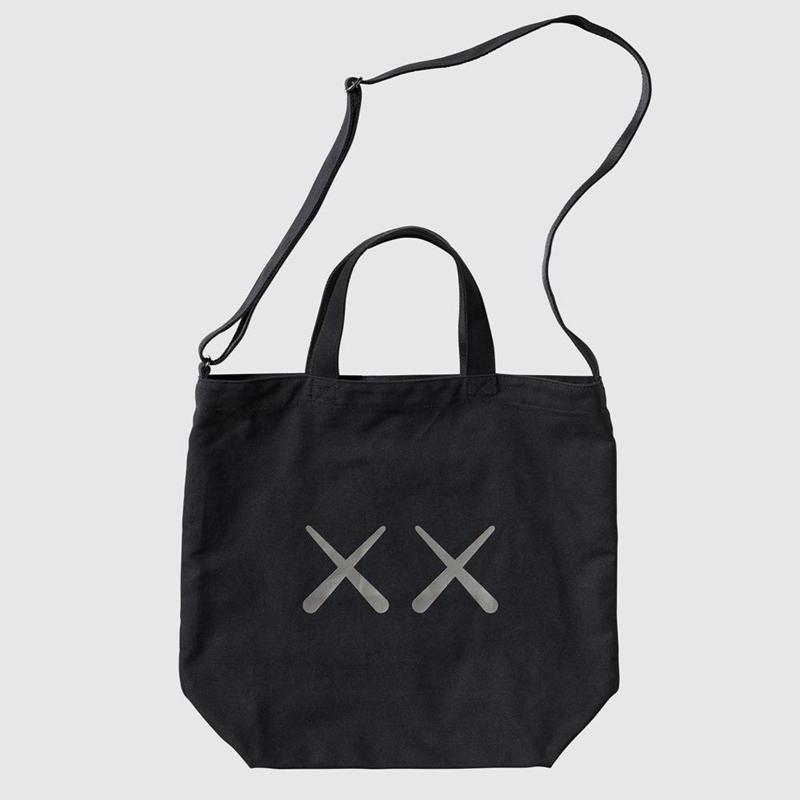 Uniqlo KAWS + Warhol UT 2-Way Tote Women Tote Bag Black  US |  QOLY-29568