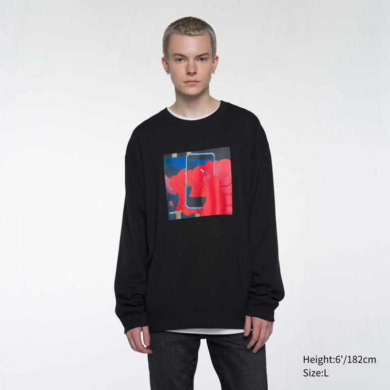 Uniqlo KAWS + Warhol UT Graphic Women Sweatshirts Black  US |  FWMS-27069