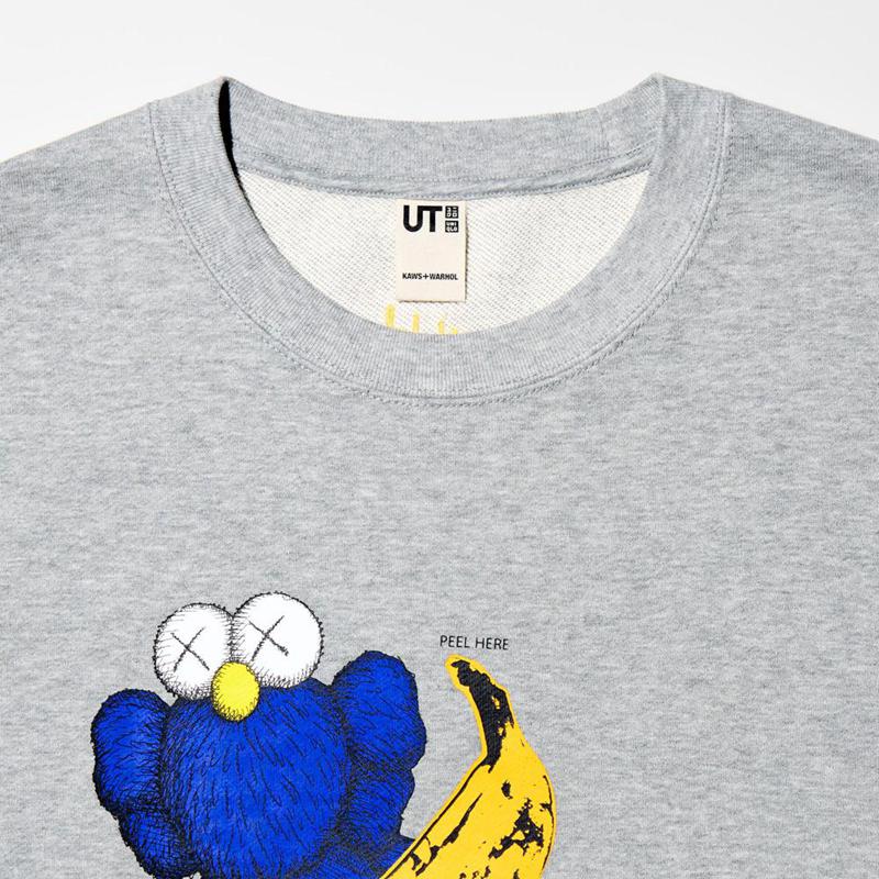 Uniqlo KAWS + Warhol UT Graphic Women Sweatshirts Grey  US |  QKOR-04879