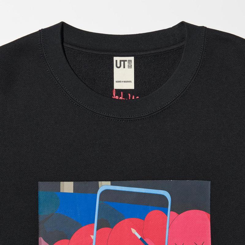 Uniqlo KAWS + Warhol UT Graphic Women Sweatshirts Black  US |  ESNL-67413