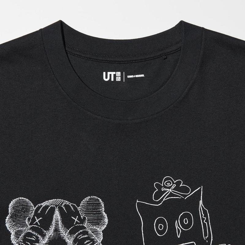 Uniqlo KAWS + Warhol UT Graphic Women T-Shirts Black  US |  JQAG-03124