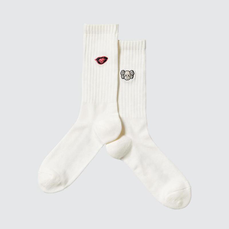 Uniqlo KAWS + Warhol UT Women Socks Tights White  US |  VLXQ-20356