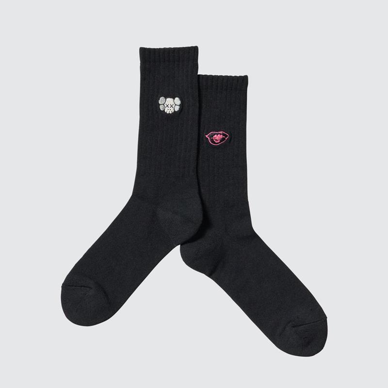 Uniqlo KAWS + Warhol UT Women Socks Tights Black  US |  KHFX-30281