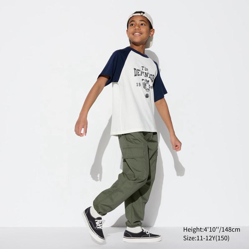 Uniqlo Kids Parachute Cargo Kids' Trousers Olive  US |  TWXR-47230