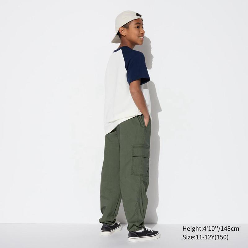 Uniqlo Kids Parachute Cargo Kids' Trousers Olive  US |  TWXR-47230