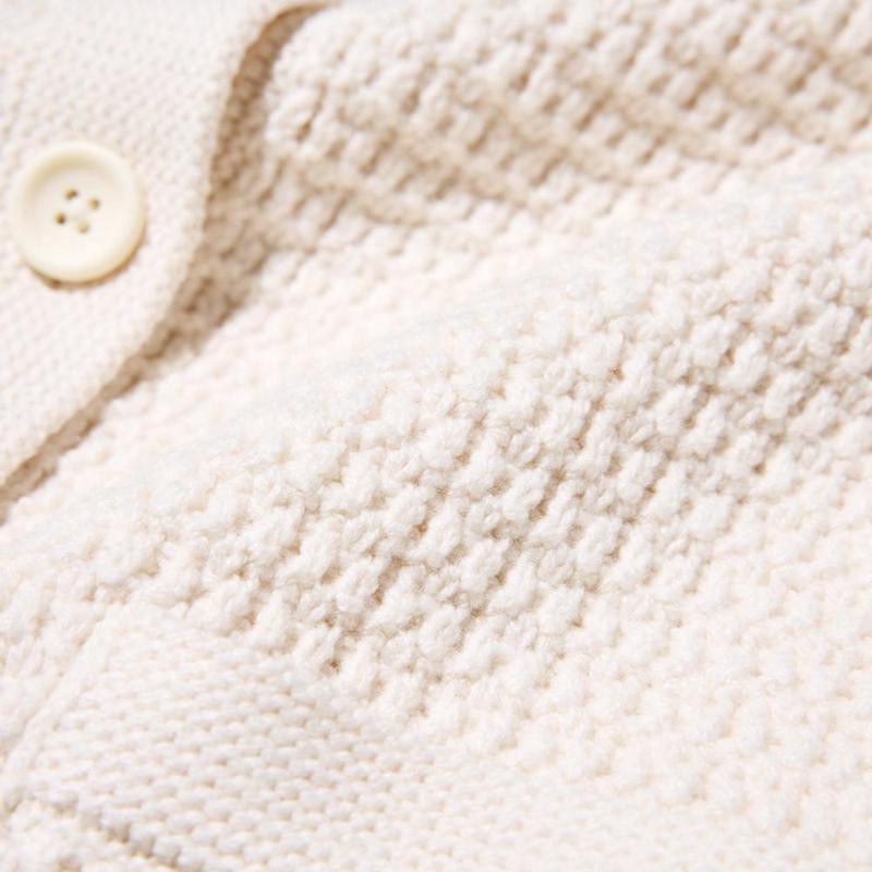 Uniqlo Knit Short Women Jackets Off White  US |  NLSO-67249