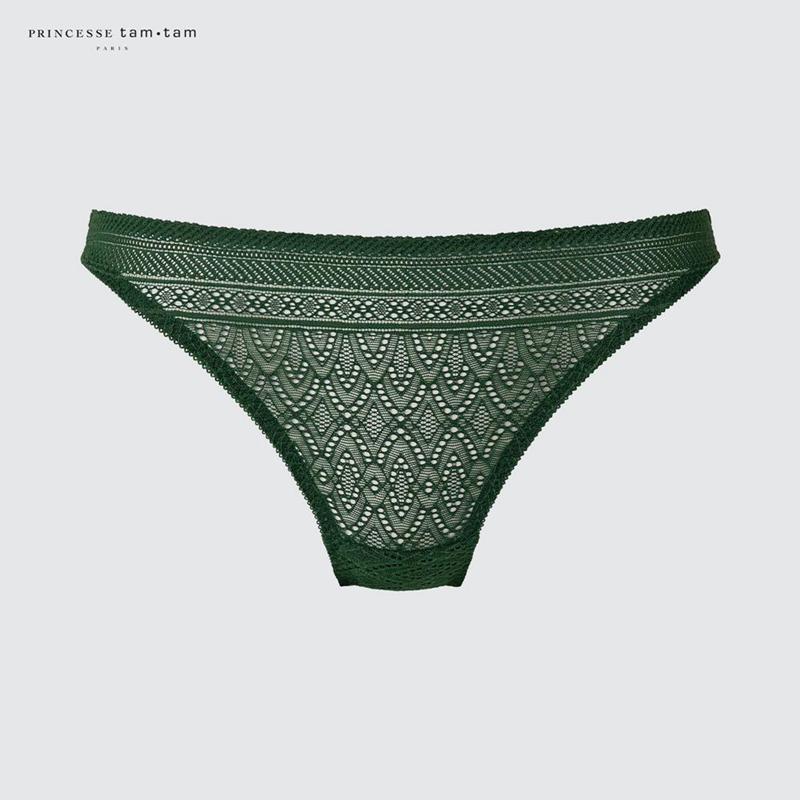 Uniqlo Lace Knickers Women Underwear Dark Green  US |  FQLA-23958