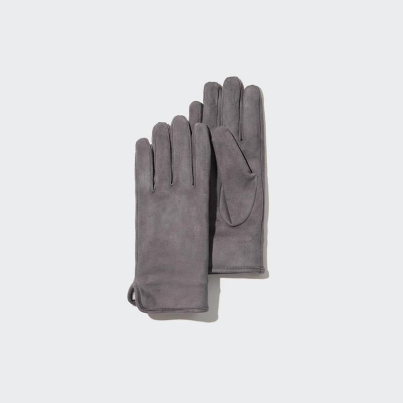 Uniqlo Lined Women Gloves Grey  US |  KQOM-25783