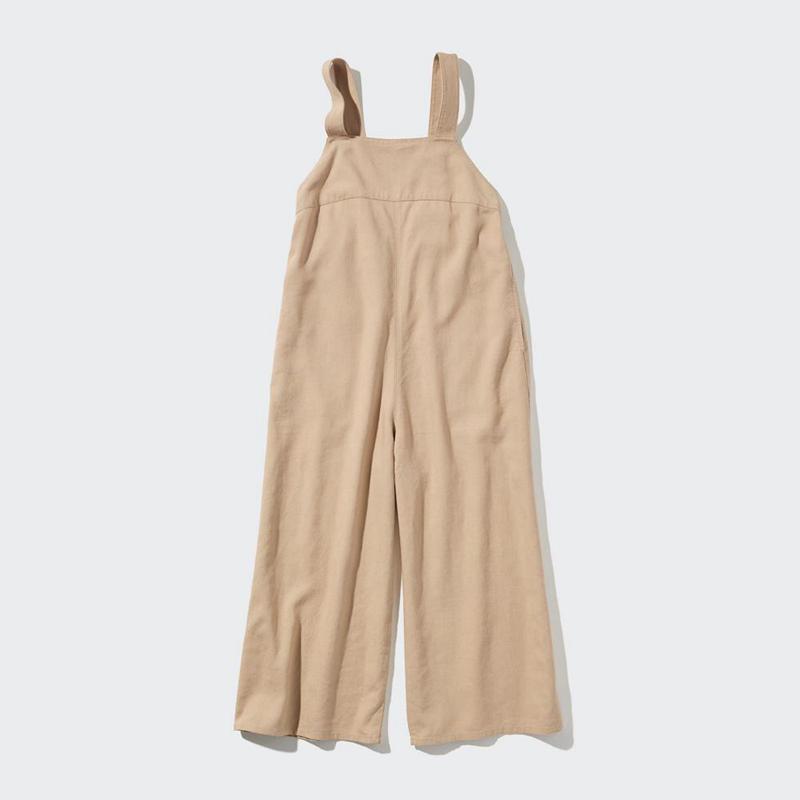 Uniqlo Linen Blend Kids' Jumpsuit Beige  US |  EQYM-15247