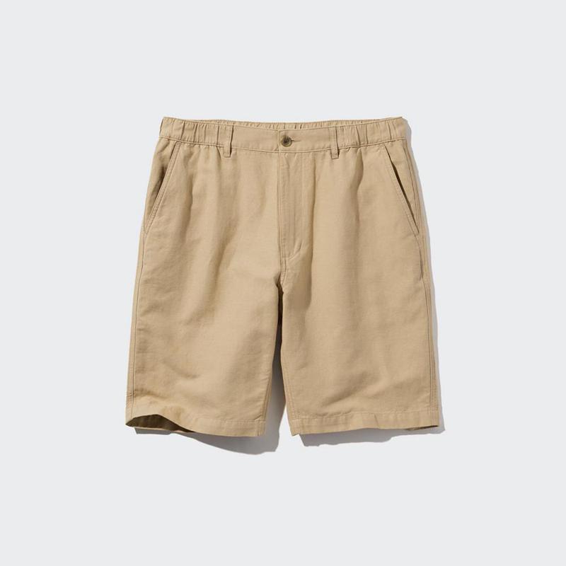 Uniqlo Linen Blend Men Shorts Beige  US |  XULC-45731