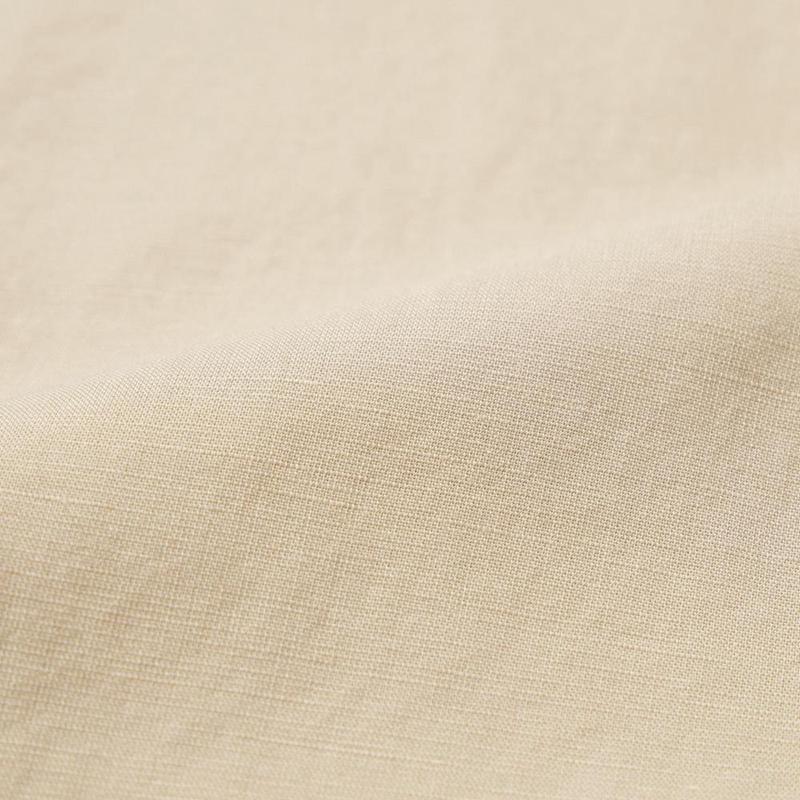 Uniqlo Linen Blend (Open Collar) Women Short Sleeve Shirts Beige  US |  DLPZ-87342