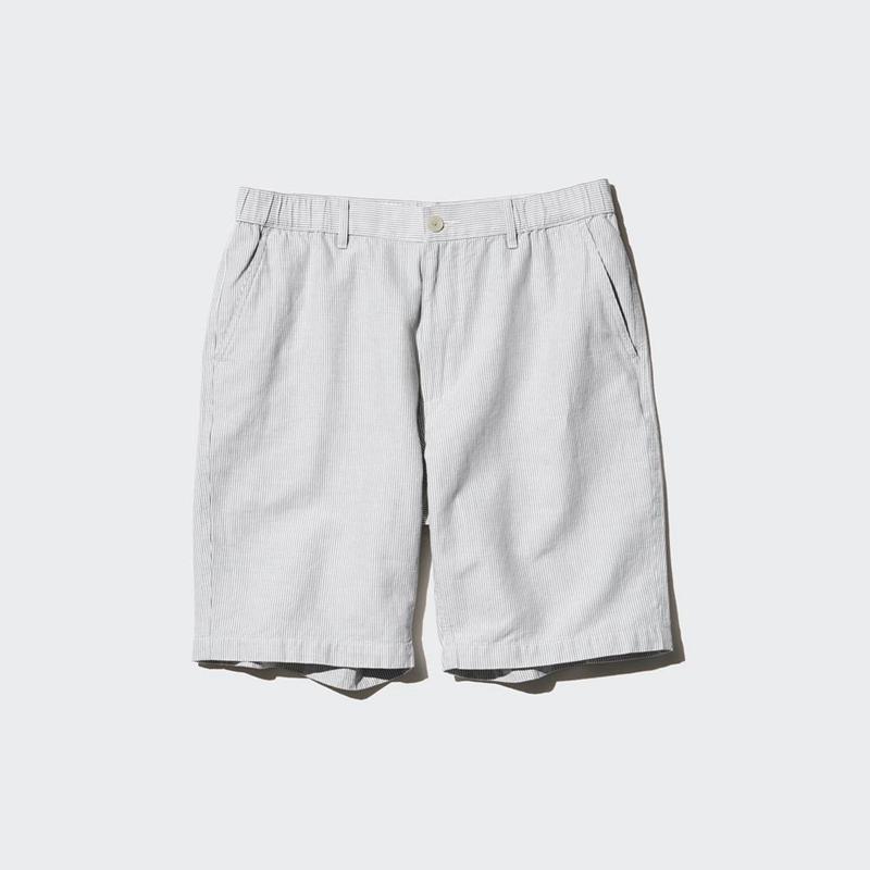 Uniqlo Linen Blend (Stripe) Men Shorts Blue  US |  ZCVP-24058