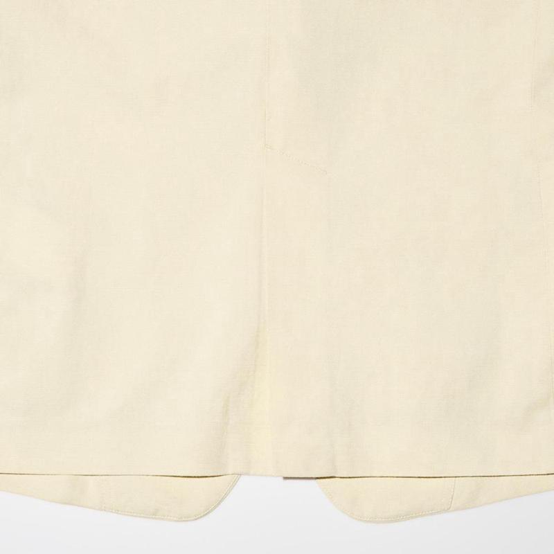 Uniqlo Linen Blend Women Jackets Beige  US |  DAIU-05897