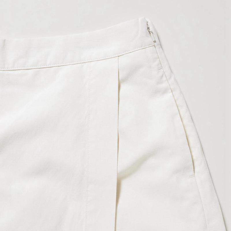 Uniqlo Linen Blend Women Skirts Off White  US |  WBHC-32760