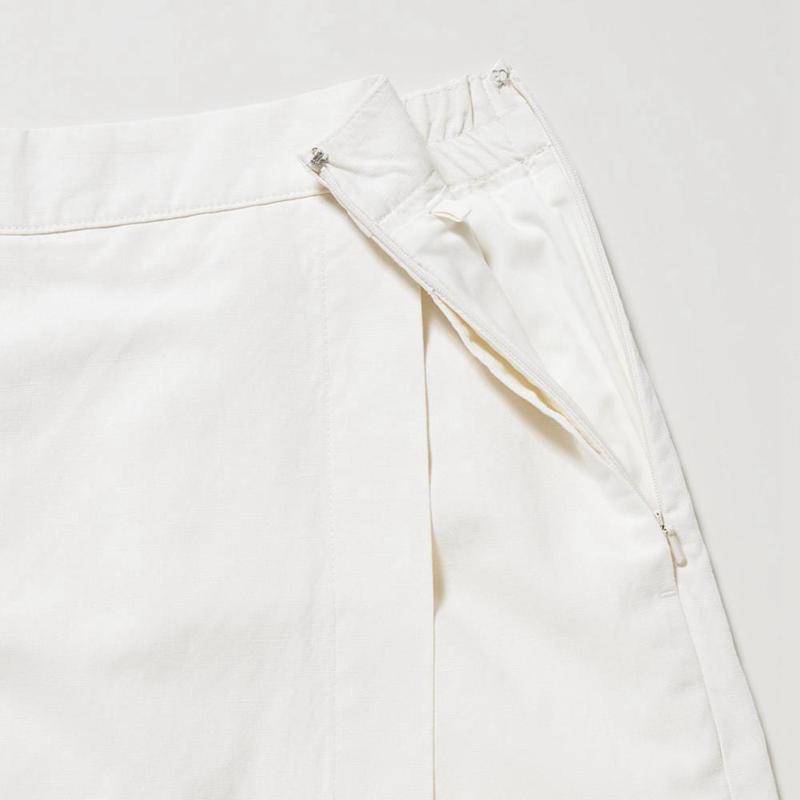 Uniqlo Linen Blend Women Skirts Off White  US |  WBHC-32760