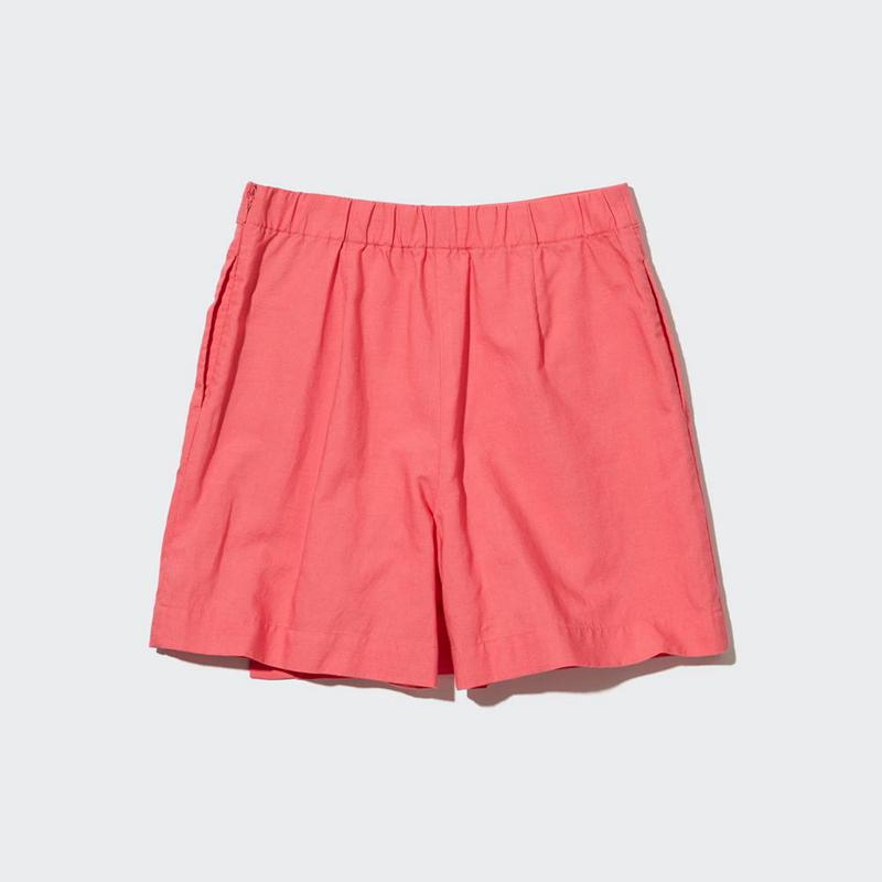 Uniqlo Linen Blend Women Skorts Black  US |  CPYK-48105