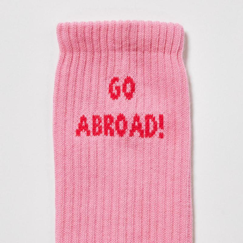 Uniqlo (Logo, 3 Pairs) Kids' Socks Pink  US |  QVMI-32195