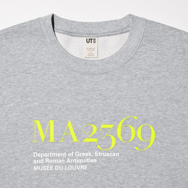 Uniqlo Louvre Archive UT Graphic Men Sweatshirt Grey  US |  LVKH-82061