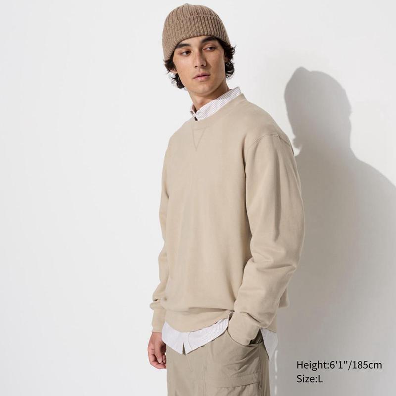 Uniqlo Men Sweatshirt Beige  US |  WCDT-28190