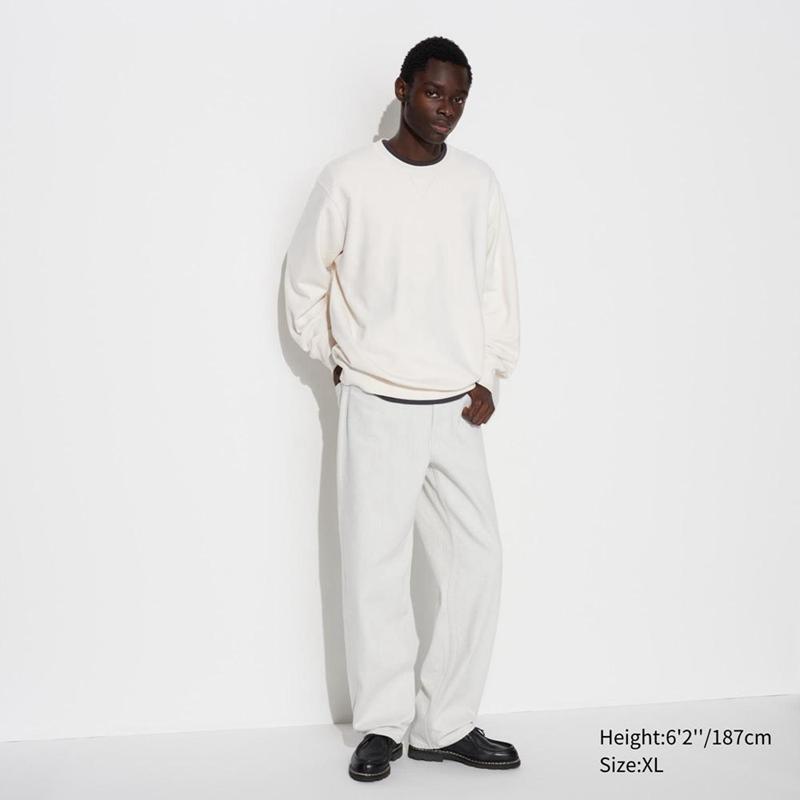 Uniqlo Men Sweatshirt Off White  US |  WUAT-06792