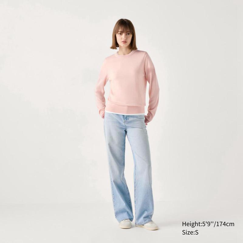 Uniqlo Merino Crew Neck Women Jumper Blue  US |  ZOWN-09214