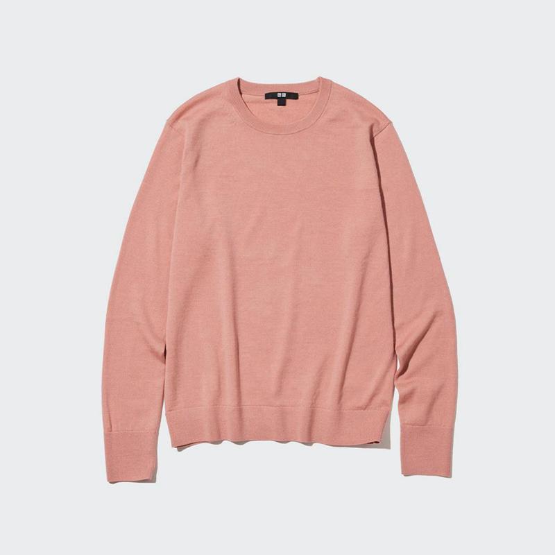 Uniqlo Merino Crew Neck Women Jumper Pink  US |  CTKM-17569