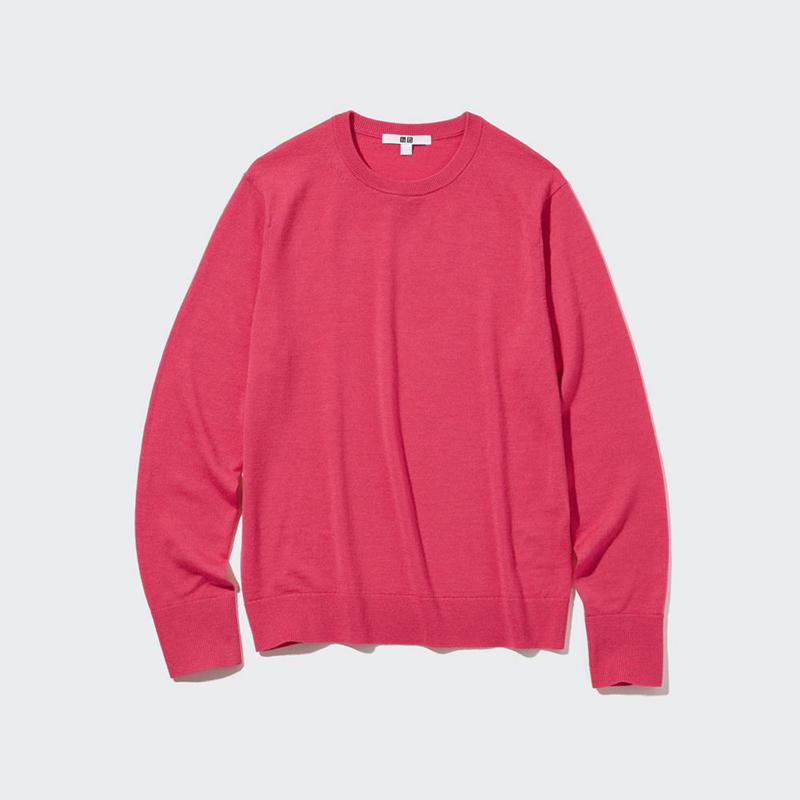 Uniqlo Merino Crew Neck Women Jumper Red  US |  QUJS-10748