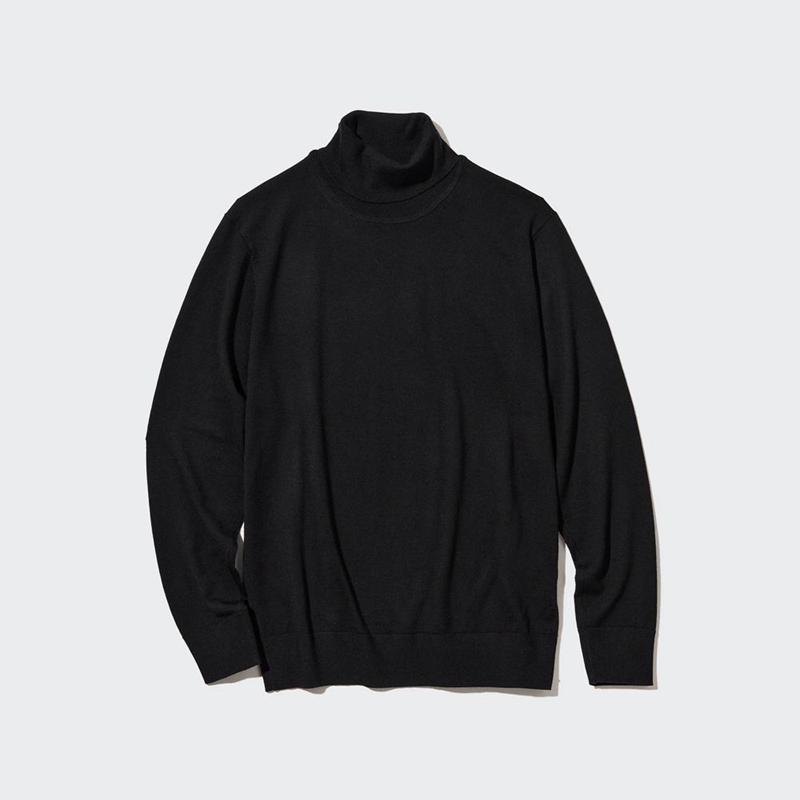 Uniqlo Merino Men Jumper Black  US |  OAXZ-30687