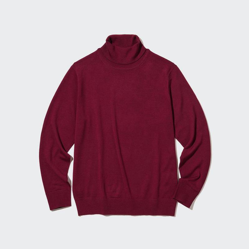 Uniqlo Merino Men Jumper Red  US |  QDLY-74603