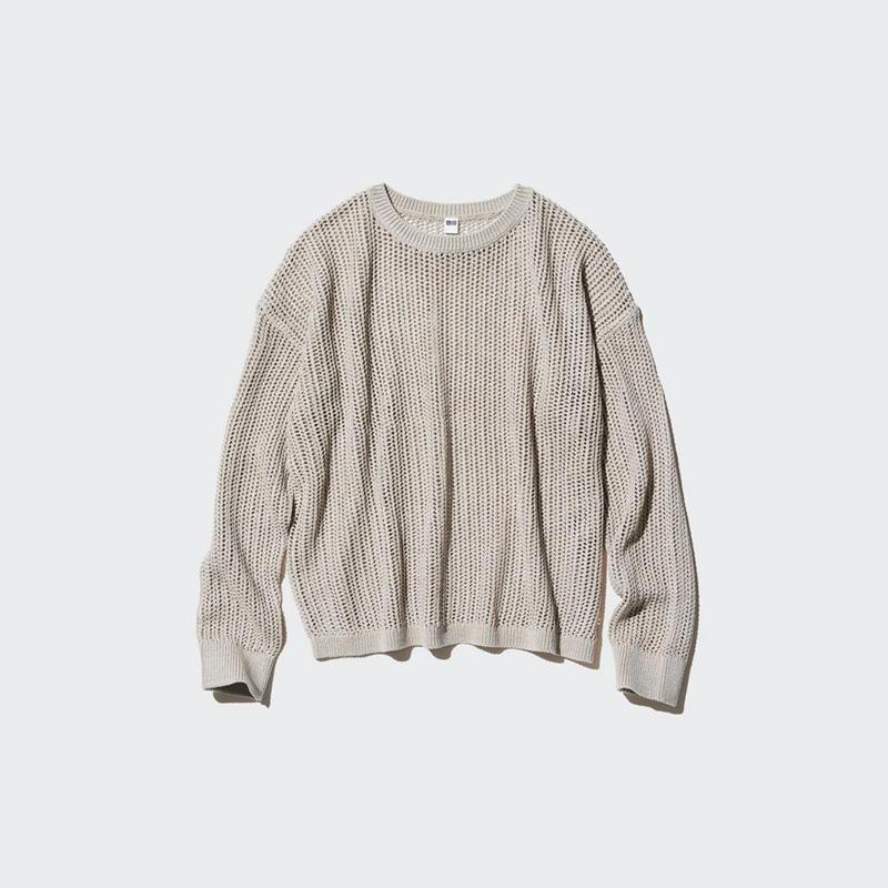 Uniqlo Mesh Crew Neck Women Jumper Blue  US |  SHWR-07296