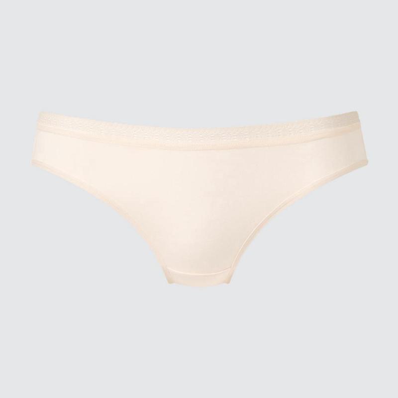 Uniqlo Mid Rise (Lace) Women Briefs Natural  US |  QWTO-68459