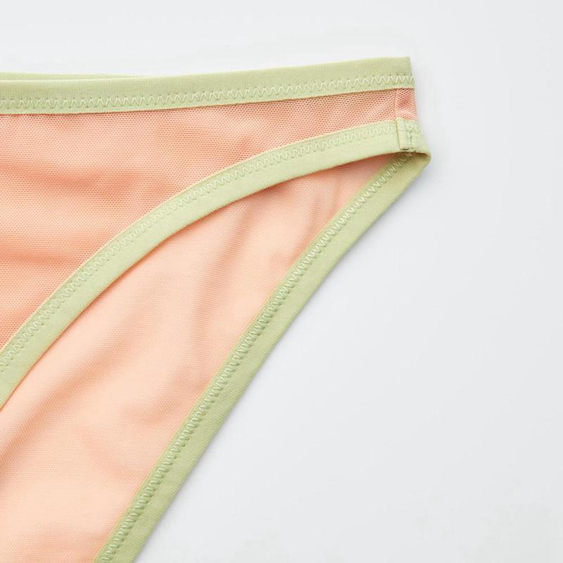 Uniqlo Midi Knickers (Mesh, Print) Women Underwear Orange  US |  YTUO-26950