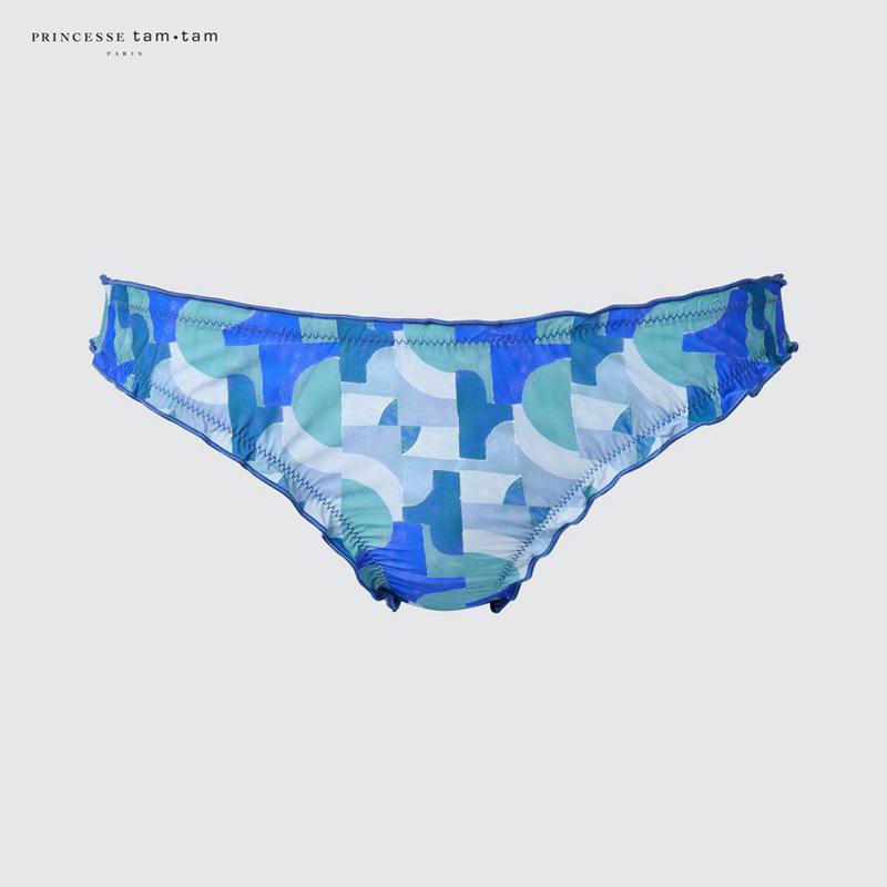 Uniqlo Midi Knickers (Print) Women Underwear Blue  US |  BZDG-21463