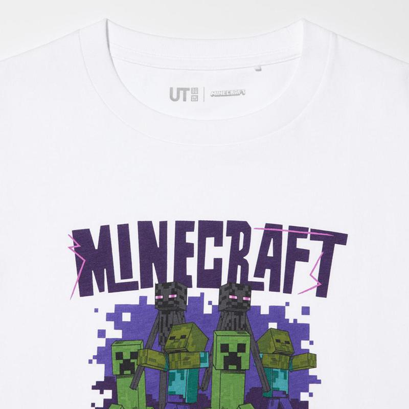 Uniqlo Minecraft UT Graphic Kids' T-Shirt White  US |  WMYK-16579